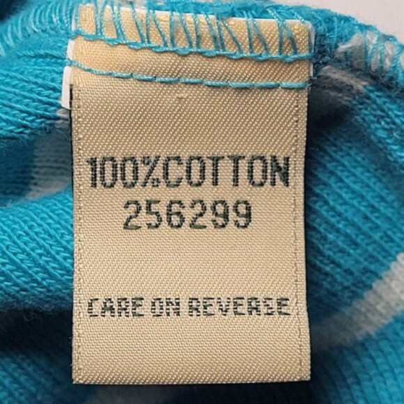 L.L. Bean Womens Sky Blue and White Striped 1/4 Zip Long Sleeve Shirt Size 2X - Picture 4 of 13